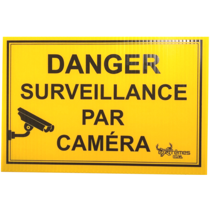 Surveillance par caméra - Pancarte en coroplast