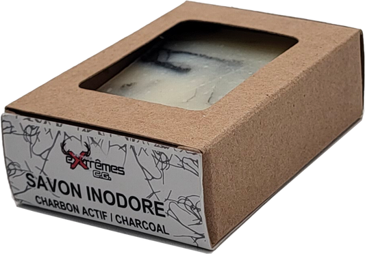 Savon barre Inodore Charbon activé