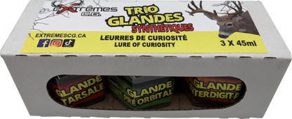 Trio de Glandes - Chevreuil - Tarsales, Pré-orbitales, Interdigitales