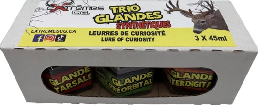 Trio de Glandes - Chevreuil - Tarsales, Pré-orbitales, Interdigitales