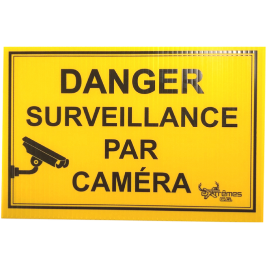 Surveillance par caméra - Pancarte en coroplast